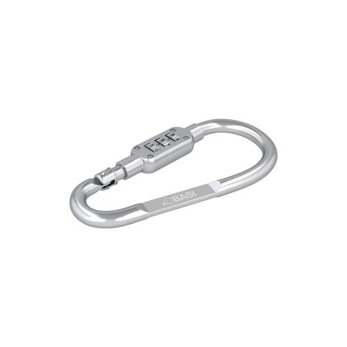 Basi 0006-0104-2600 - karabiner - eloksirani aluminij - 3-znamenkasta brojčana kombinacija - srebrna - 0006-0104-26 Slike