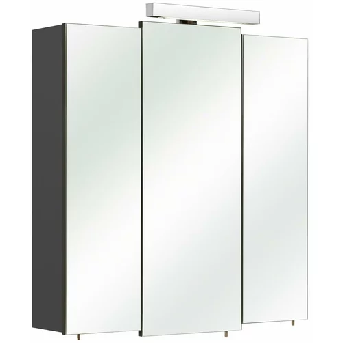 Pelipal Temno siva stenska kopalniška omarica z ogledalom 83x73 cm Set 311 - Pelipal