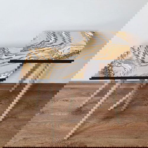 Hanah home 2Shp263 - Gold GoldBeigeBrown Nesting Table (2 Pieces) Cene