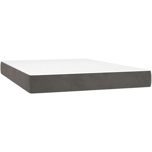  Box spring s madracem LED tamnosivi 140x190 cm bar&amp;scaron;un Slike