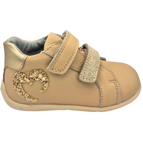 Pollino patike za devojčice 4201 beige, bež-zlatne Slike