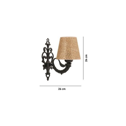 Opviq zidna lampa lily hazeran natural black Slike
