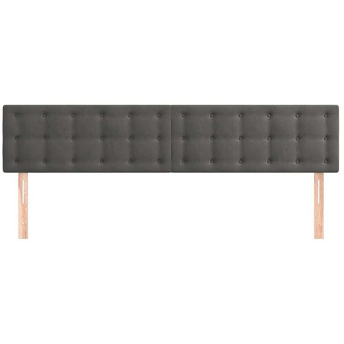  Uzglavlja 2 kom tamnosiva 100x5x78/88 cm bar&amp;scaron;unasta Slike