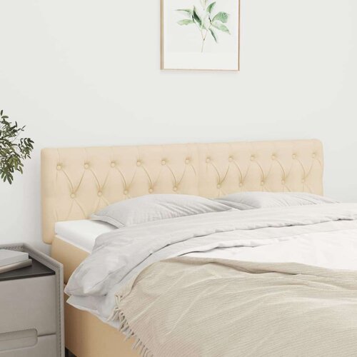  Uzglavlja 2 kom krem 80x7x78/88 cm od tkanine Slike