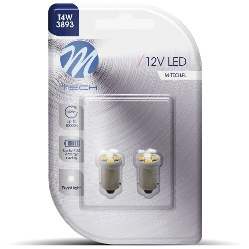Mtech sijalica 12V T4 Ba9s led 4xSMD2835 2KOM LB009W Cene