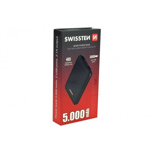 Swissten Worx 5000mah (Crna) Power bank eksterna baterija Slike