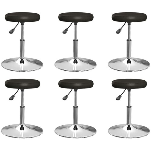 VidaXL Jedilni stoli 6 kosov črno umetno usnje Slike