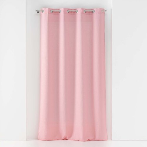 Douceur d intérieur Voile zavese PANNEAU A OEILLETS 140 x 240 CM VOILE TISSE SOANE ROSE Rožnata Cene