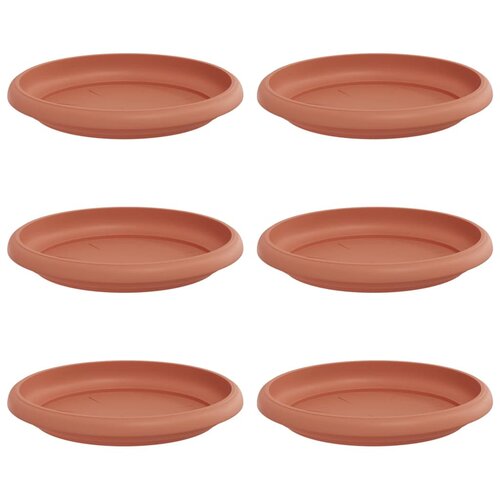 vidaXL Kružni Pladanj za Cvijeće 6 pcs Crvena cigla &Oslash; 14 x 2 cm - Crvena cigla &Oslash; 14 x 2 cm 6 Cijene