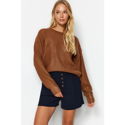 Trendyol Sweater - Brown - Regular fit