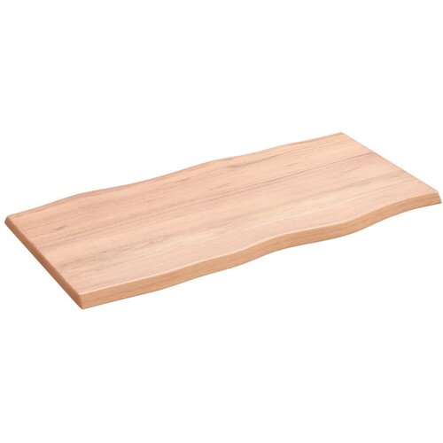 Stolna ploča svjetlosmeđa 80 x 40 x 2 cm od obrađene hrastovine Slike