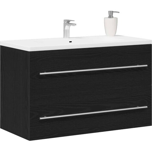  za umivaonik crni hrast 80x38,5x48 cm Konstruirano drvo Slike
