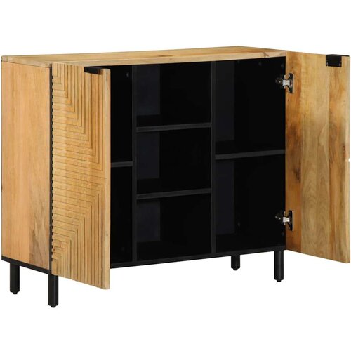  Komoda smeđa 90x33x75 cm Puno drvo Mango Slike