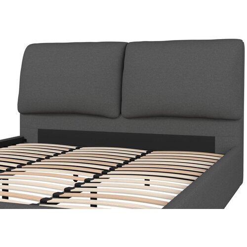 Bessagi Home Oblazinjena Postelja Perla, Temno Siva, 180x200 Slike