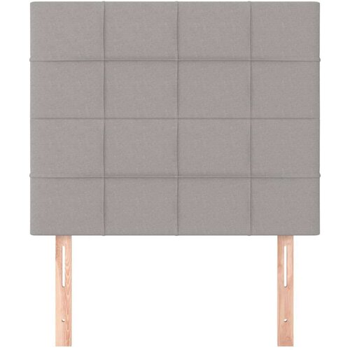  Uzglavlja 2 kom svjetlosiva 100x5x78/88 cm od tkanine Slike
