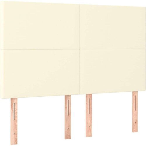  Uzglavlja 4 kom krem 72 x 5 x 78/88 cm od umjetne kože Slike