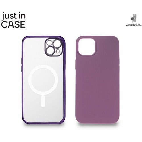 Just In Case 2u1 Extra case MAG MIX PLUS paket LjUBIČASTI za iPhone 14 Plus Slike
