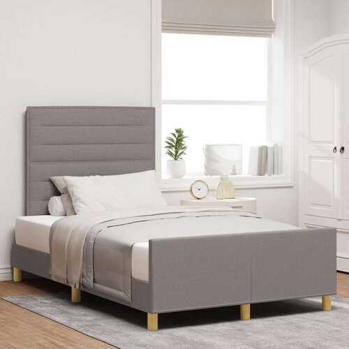  Postelja Taupe 120x200 cm iz tkanine, (22052652) Slike