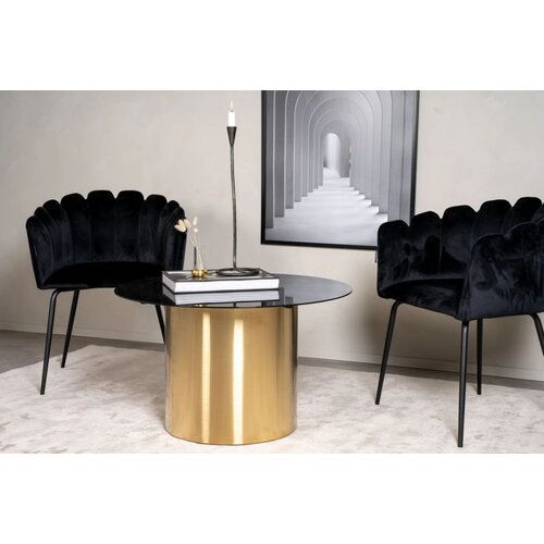 Furniture Fashion Ystad klub stolić ⌀80 cm, crni Slike