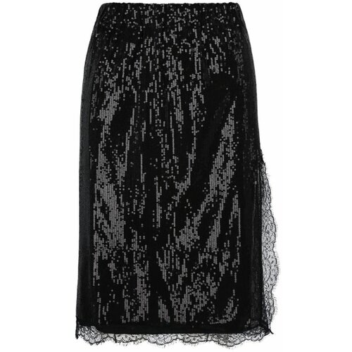 Ermanno Firenze - Crna suknja sa čipkom i šljokicama Slike