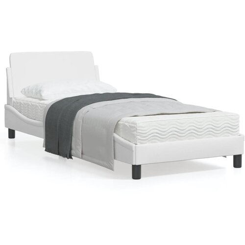 VidaXL Posteljni okvir z vzglavjem bel 80x200 cm umetno usnje Slike
