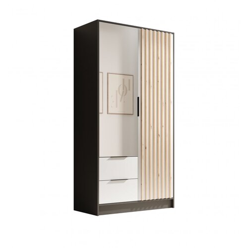 ADRK Garderobni ormar Neri 102 cm - CRNA-BIJELA Cene