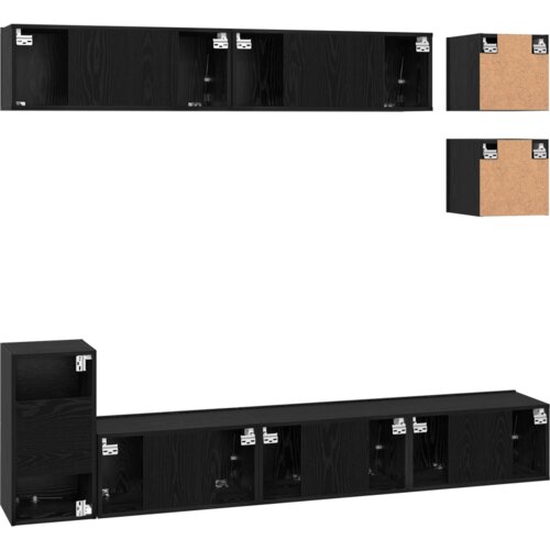 VidaXL Set TV komoda 8 pcs S 80 x 30 x 30.5 cm 30.5 x 30 x 30 cm Slike