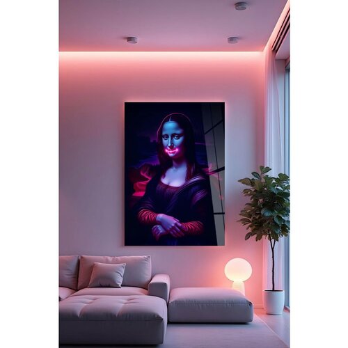 WALLXPERT Hhlneon0018 - Vi&scaron;enamenska Tempered Staklena Slika 30 x 40 cm Cene
