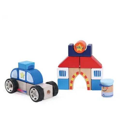 Bino Toys Drvene kocke - Policijski set Cene