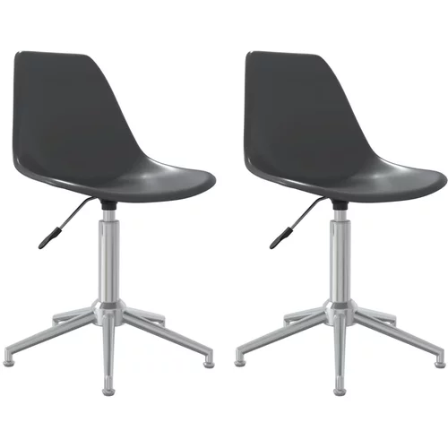 vidaXL Vrtljivi jedilni stoli 2 kosa svetlo sivi PP, (20700541)