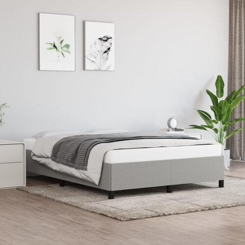 VidaXL okvir za krevet svjetlosivi 140 x 200 cm od tkanine Slike