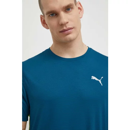 Puma Kratka majica za tek Run Favourite Velocity turkizna barva, 525058