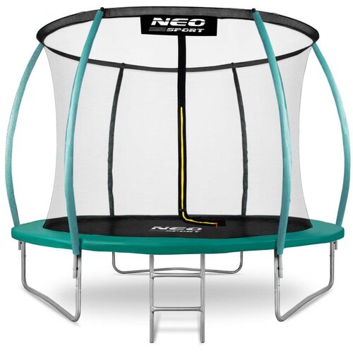 Neo-Sport profilirani vrtni trampolin 252 cm (8 ft) s unutarnjom mrežom, tirkizni Slike