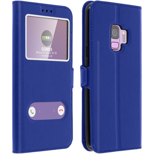 AVIZAR Ovitek za Samsung Galaxy S9 Dual Window Video Stand Blue, (20526364) Cene
