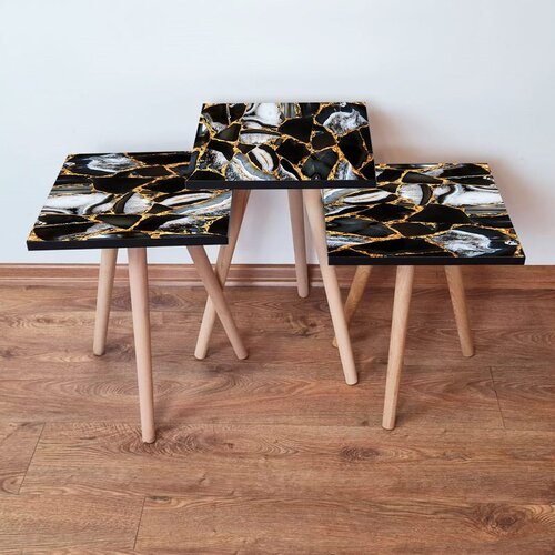Hanah home Set 3 stočića 3Shp99 Black Cene