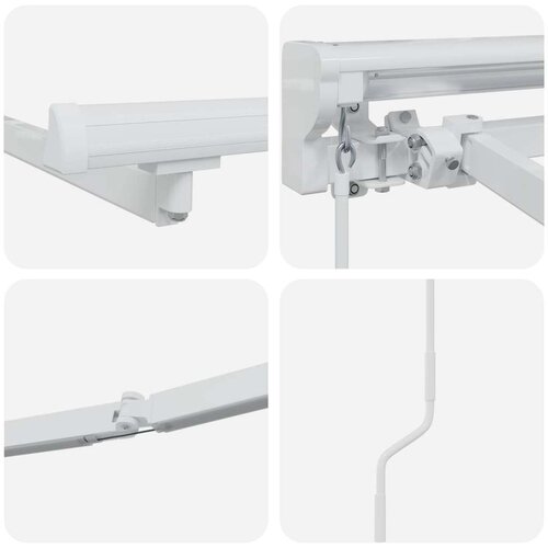  Ručni okvir tende s LED-ima Bijeli 2 5 x 2 m Aluminij - Bijeli 2 5 x 2 m Slike