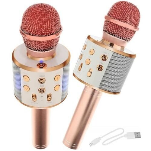  Karaoke mikrofon s zvučnikom rozi Slike