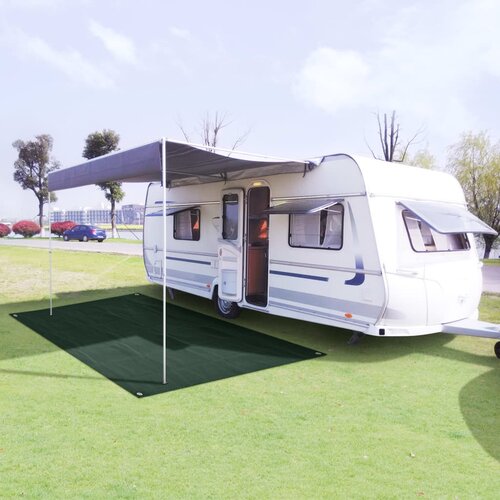 The Living Store Preproga za &amp;scaron;otor 250x550 cm temno zelena HDPE - Preproga Za &amp;Scaron;otor, (21486900) Slike