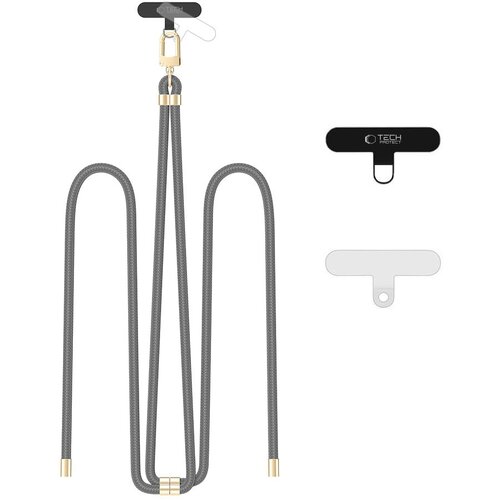 TECH-PROTECT OBESEK ZA TELEFON CROSSBODY ROPE CRAYON GREY/GOLD STRAP, (21969822) Cene