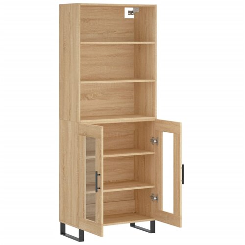  Visoka komoda hrasta sonome 69,5x34x180cm od konstruiranog drva Slike