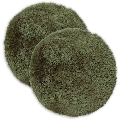  Presvlaka za jastuk 2 pcs HEERLEN Zelena &amp;Oslash; 50 cm PV flis Slike
