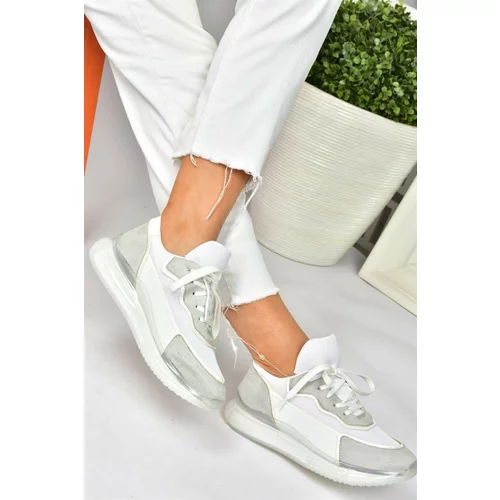 Fox Shoes White/gray Suede Casual Sneakers Sneakers