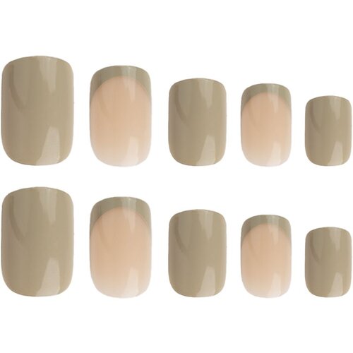 Nail HQ Square umetni nohti Utterly Olive 24 kos Slike