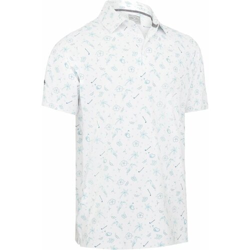 Callaway Mens All Over Golf &amp;amp; Tucan Print Polo Bright White XL Slike