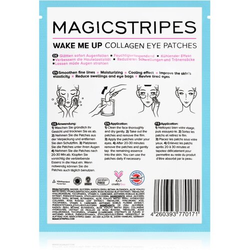 MAGICSTRIPES Wake Me Up Collagen Eye Patches kolagenska maska za područje oko očiju protiv znakova umora 1 kom Slike