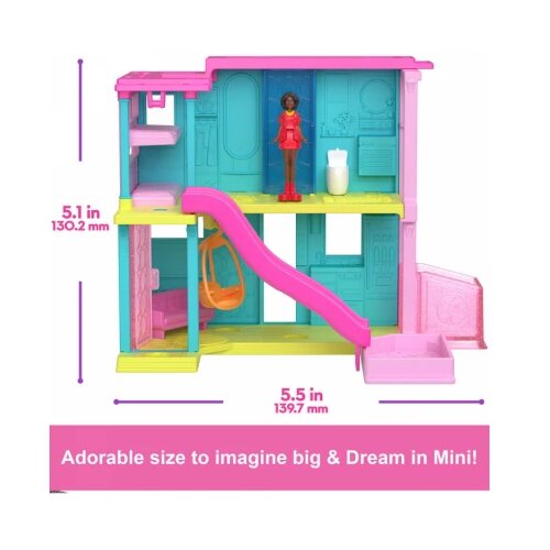 Barbie land mini kuća sa roze toboganom Slike