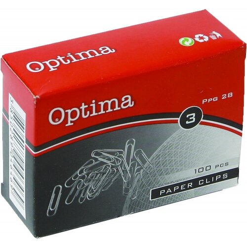 Optima Sponke za papir, 28 mm, 100 kosov Slike