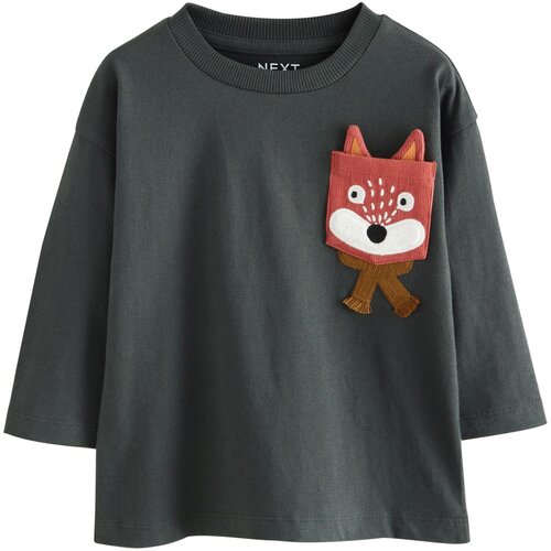 Next Majica kostanj rjava / sepija / temno siva / bela Slike