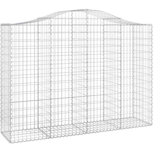  Lučne gabionske ko&amp;scaron;are 12kom 200x50x140/160cm pocinčano željezo Slike
