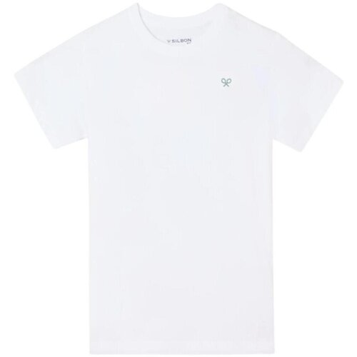 Silbon Majice s kratkimi rokavi SS263020401538 Bela Cene
